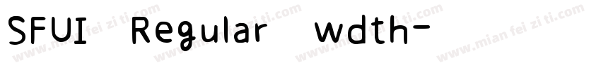 SFUI Regular wdth字体转换